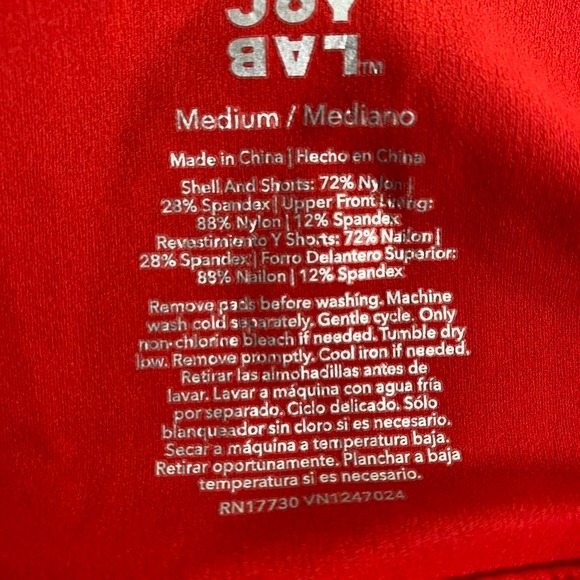 Reddish orange #activewear with build in shorts - Picture 4 of 6